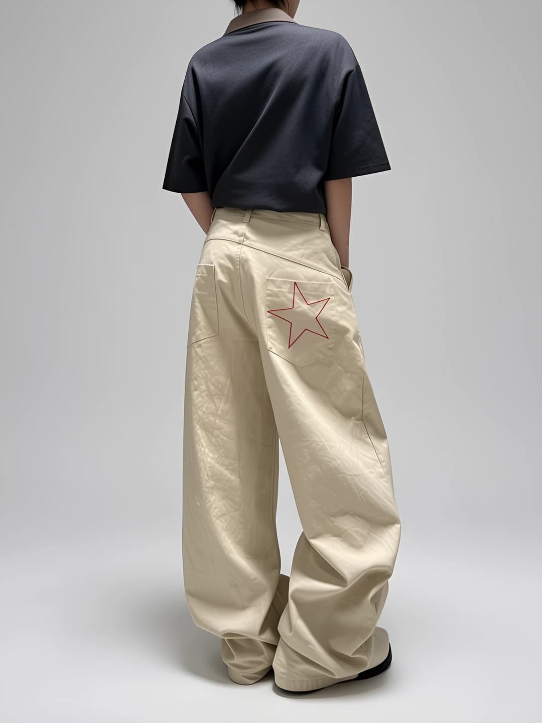 Women's wide and flared jeans, high waist, spring-autumn, slimming, straight cut, casual style