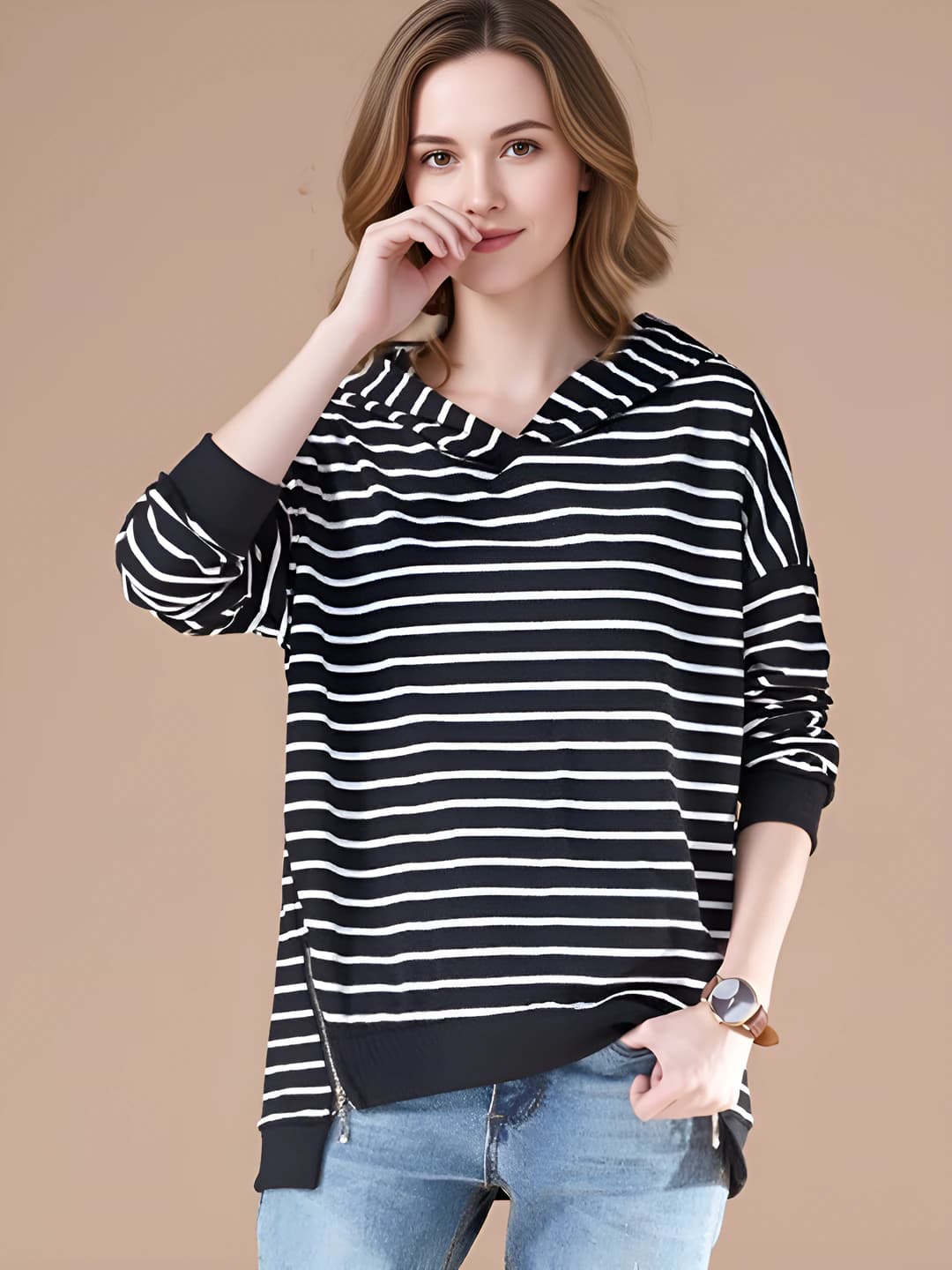 Striped as shown