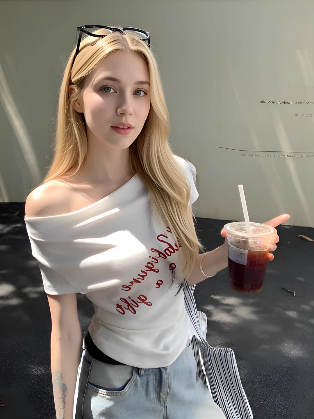 Women's tops with dropped shoulders: 2026 summer short sleeve slim fit slimming printed t-shirt