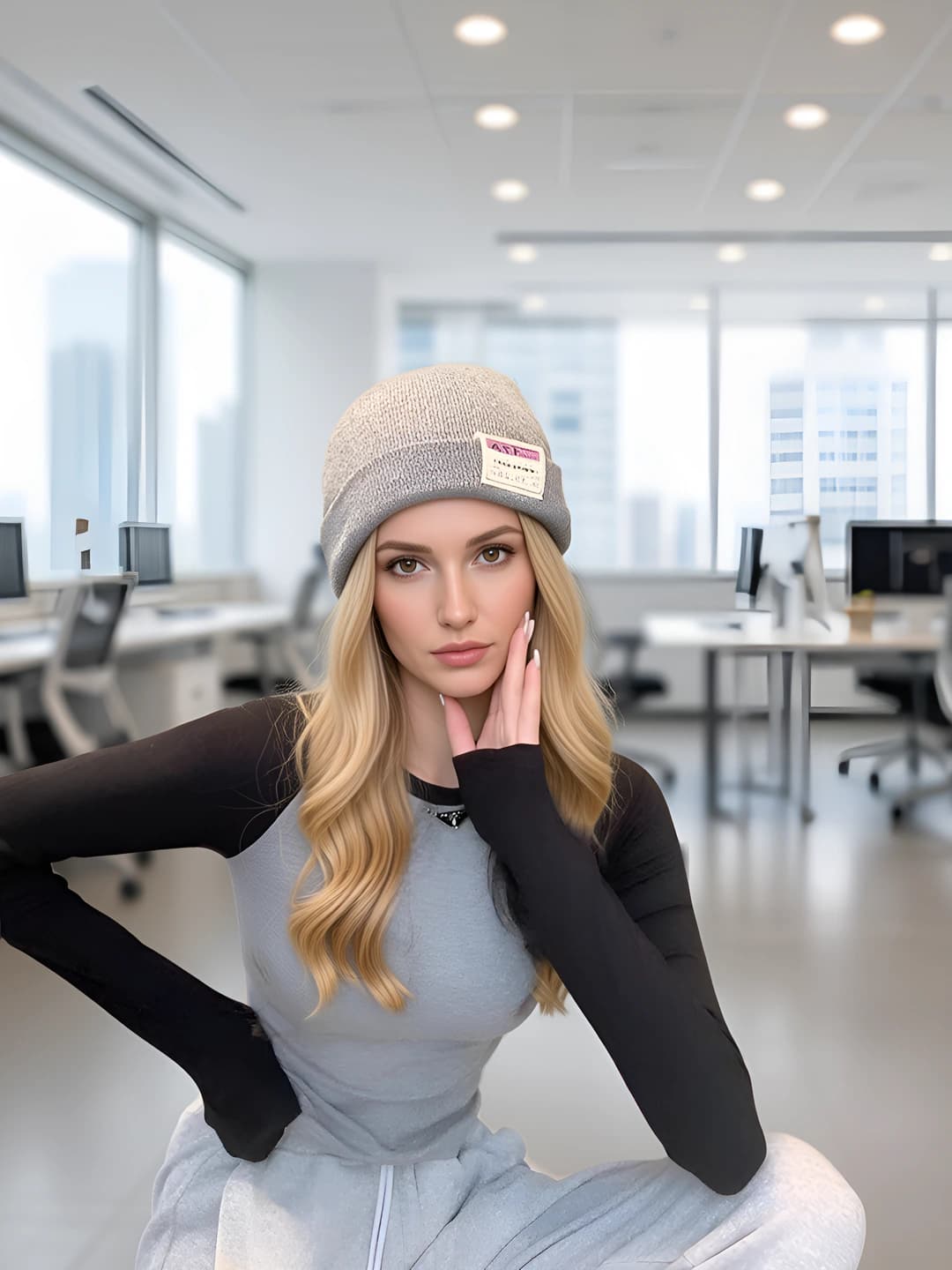 Grey and black