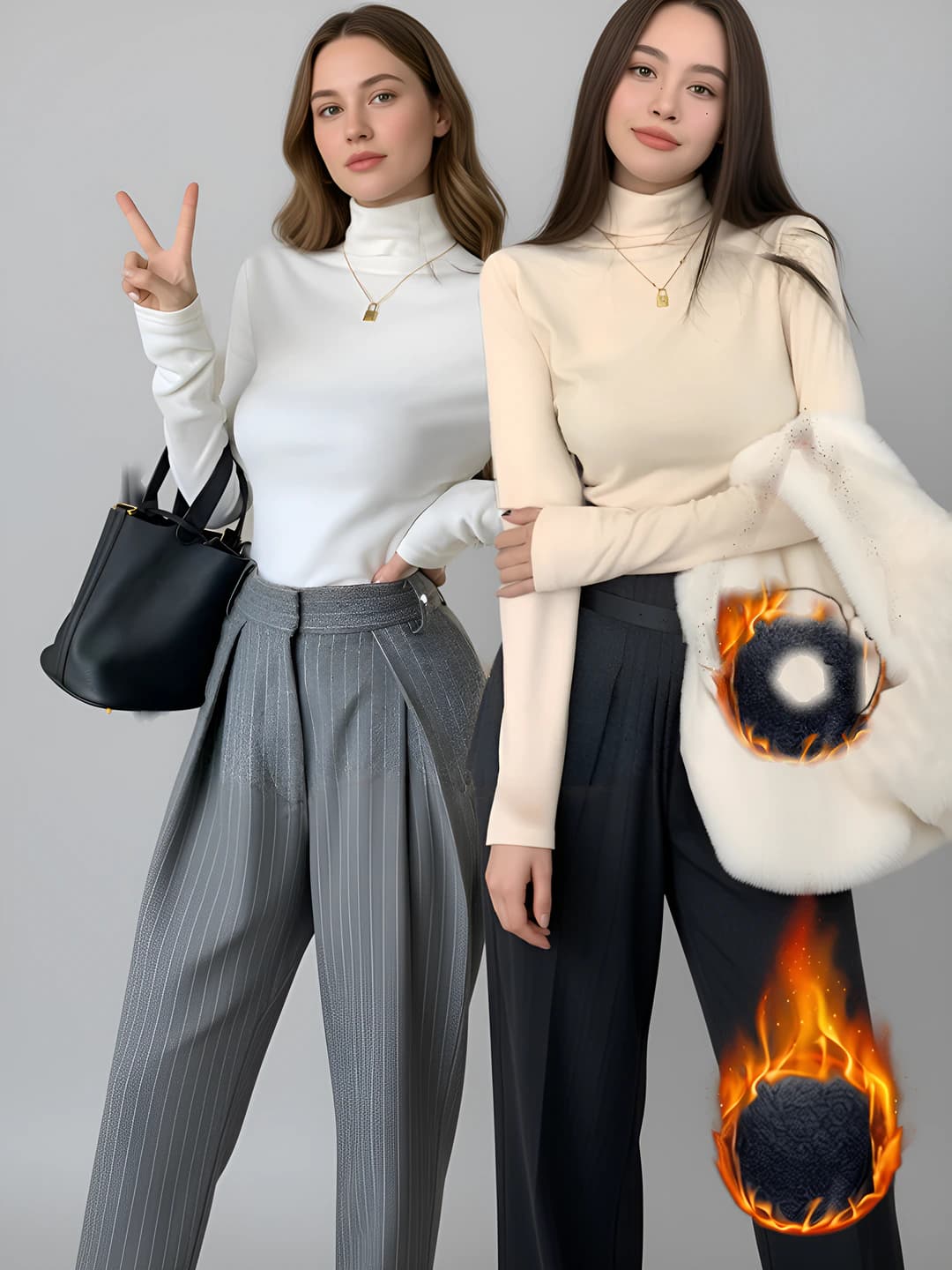 White + apricot