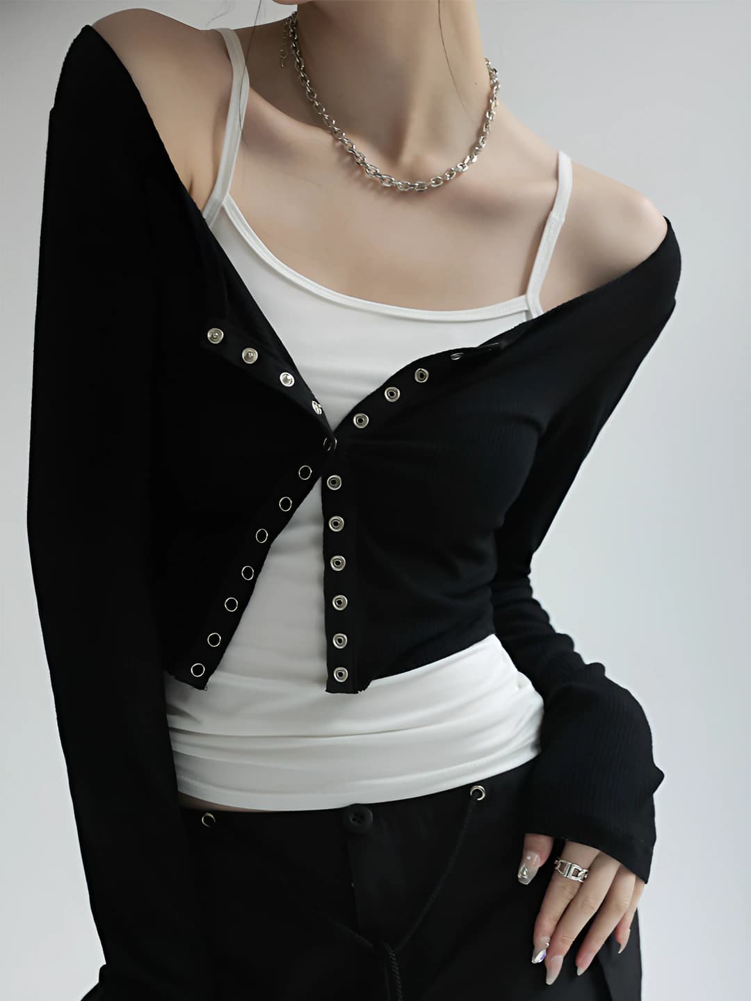 Women's strap top: slim fit, slimming, solid colour, stretch, all-season