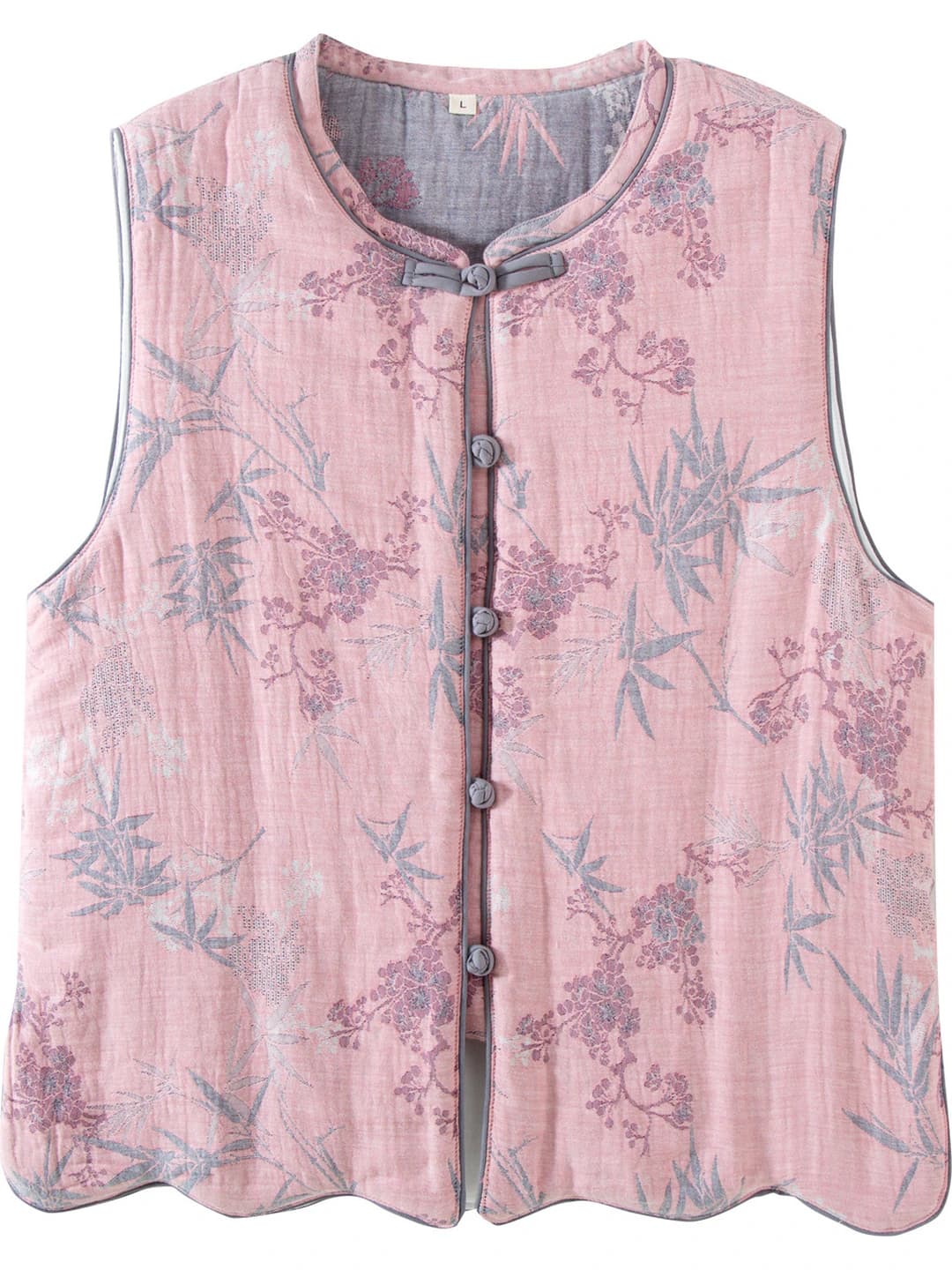 Women's thickened air cotton vest, crew neck, sleeveless, autumn-winter, loungewear, wearable outside