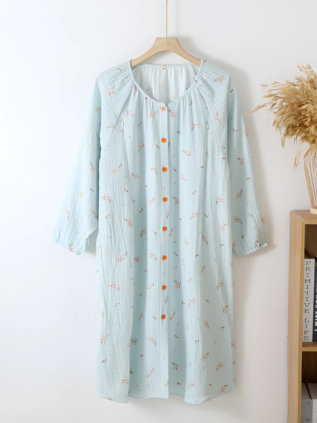 Ham floral - Blue nightgown