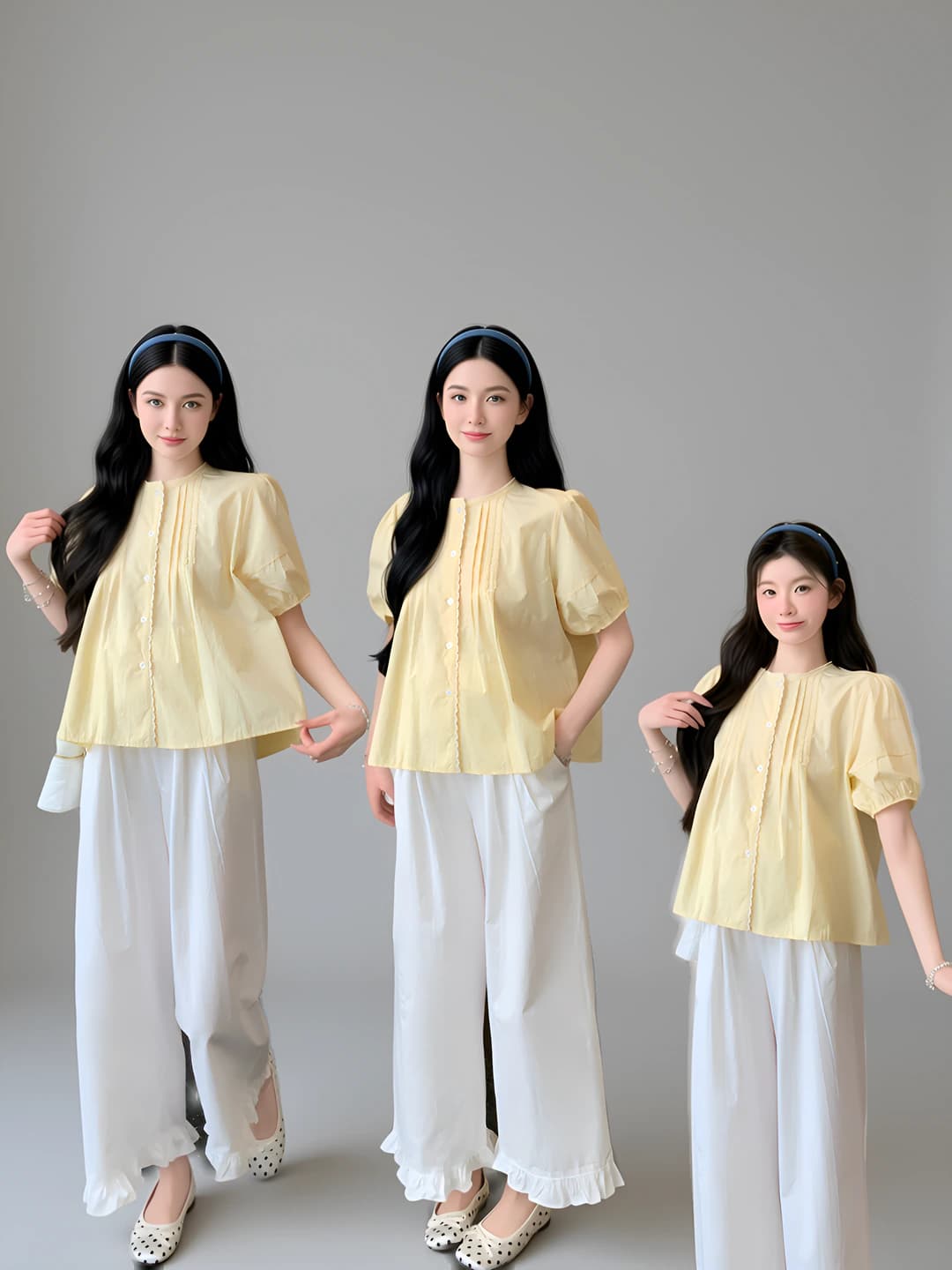 White ruffle pants