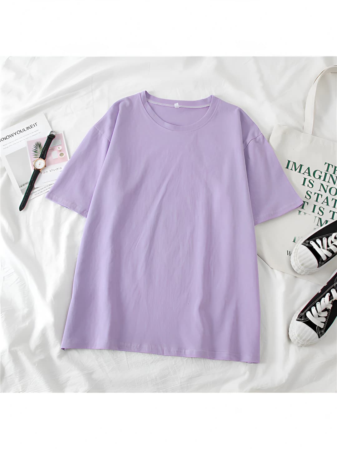 Purple floral + Light pink floral