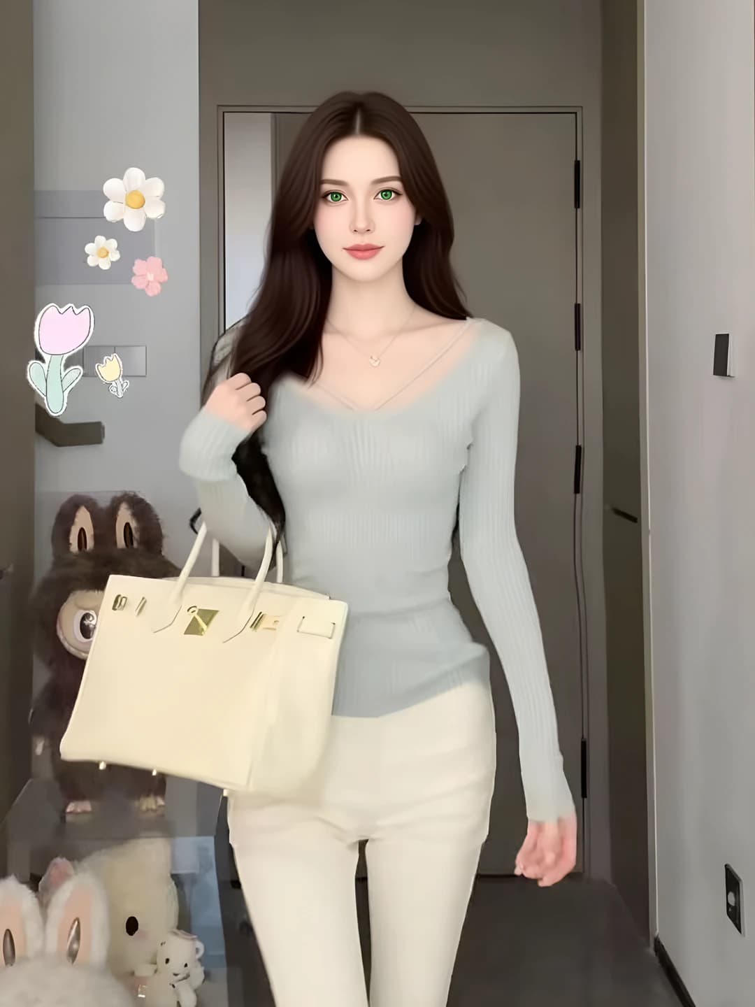 Мятный (омбре)