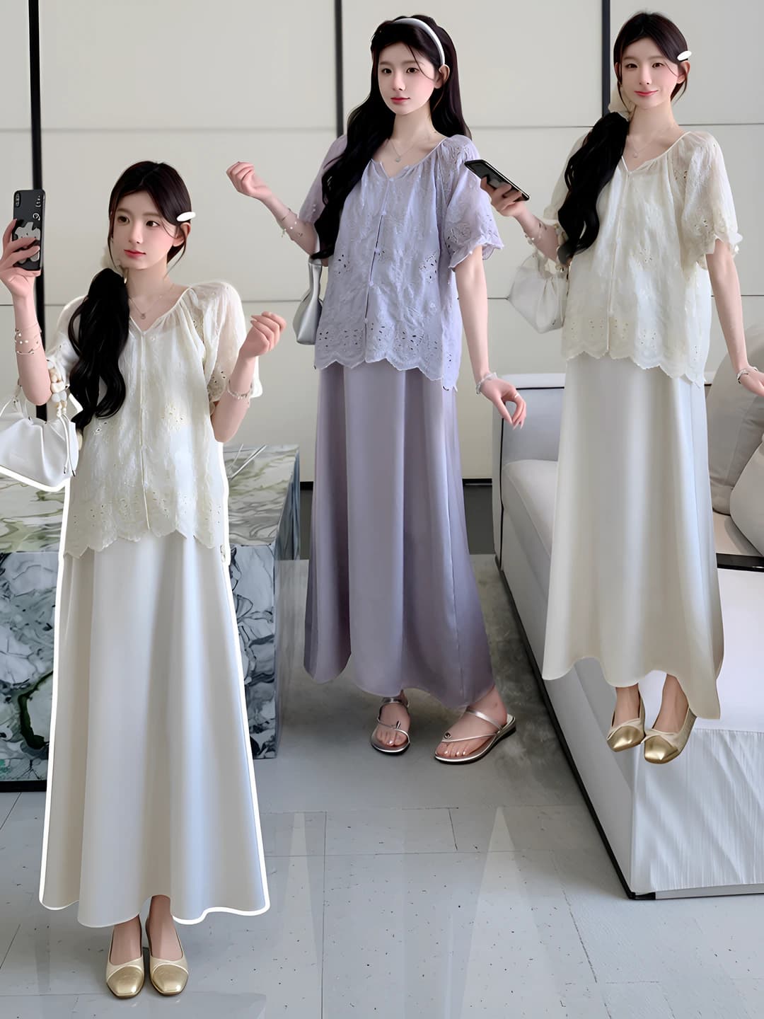 Apricot slip dress