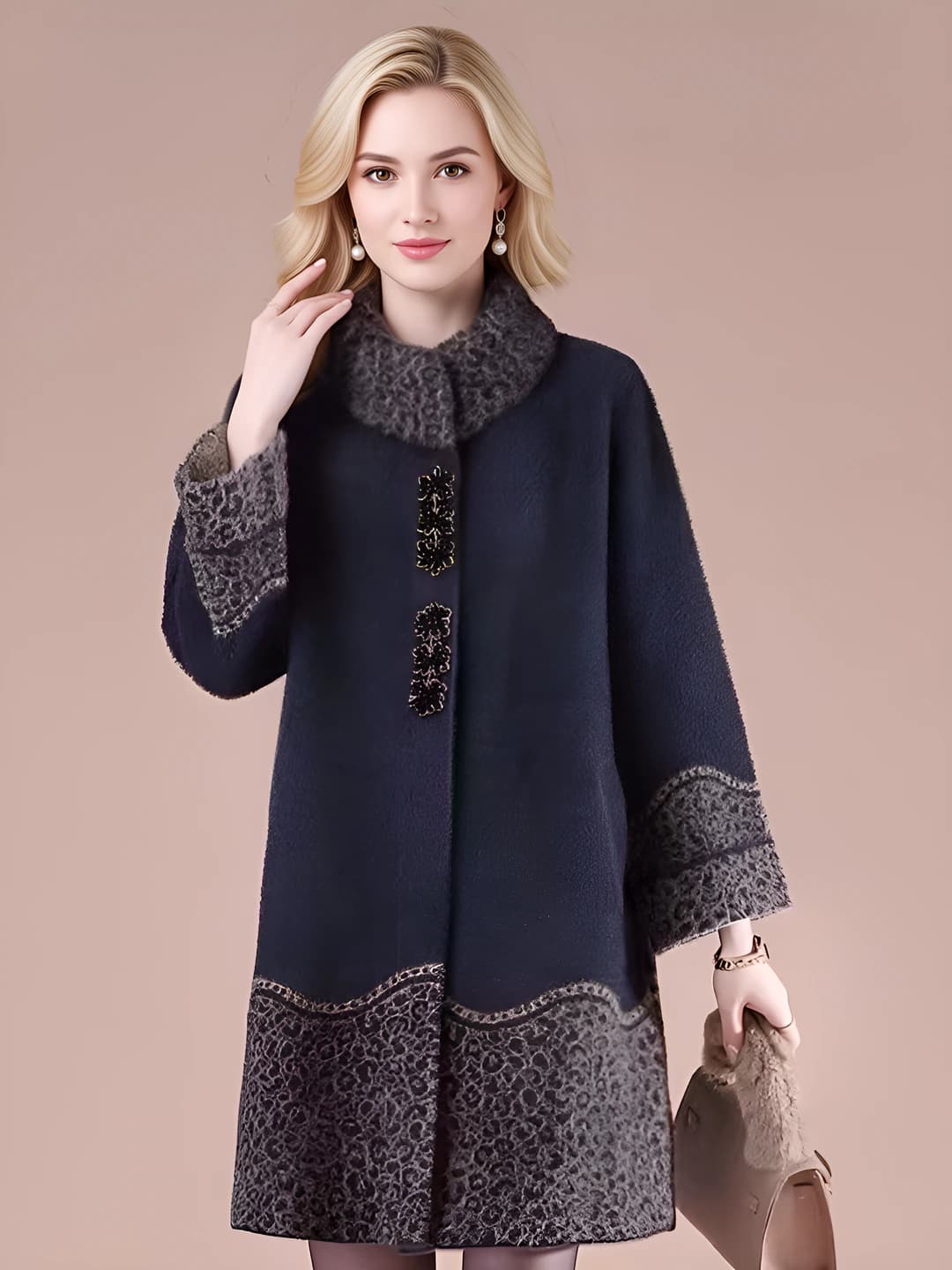 Mauve grey fabric