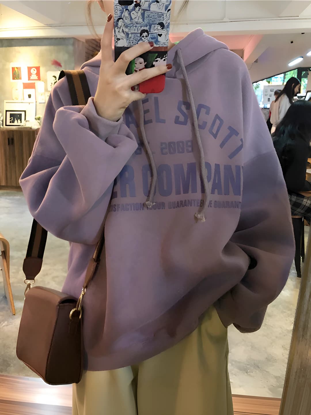 Purple fleece lined
