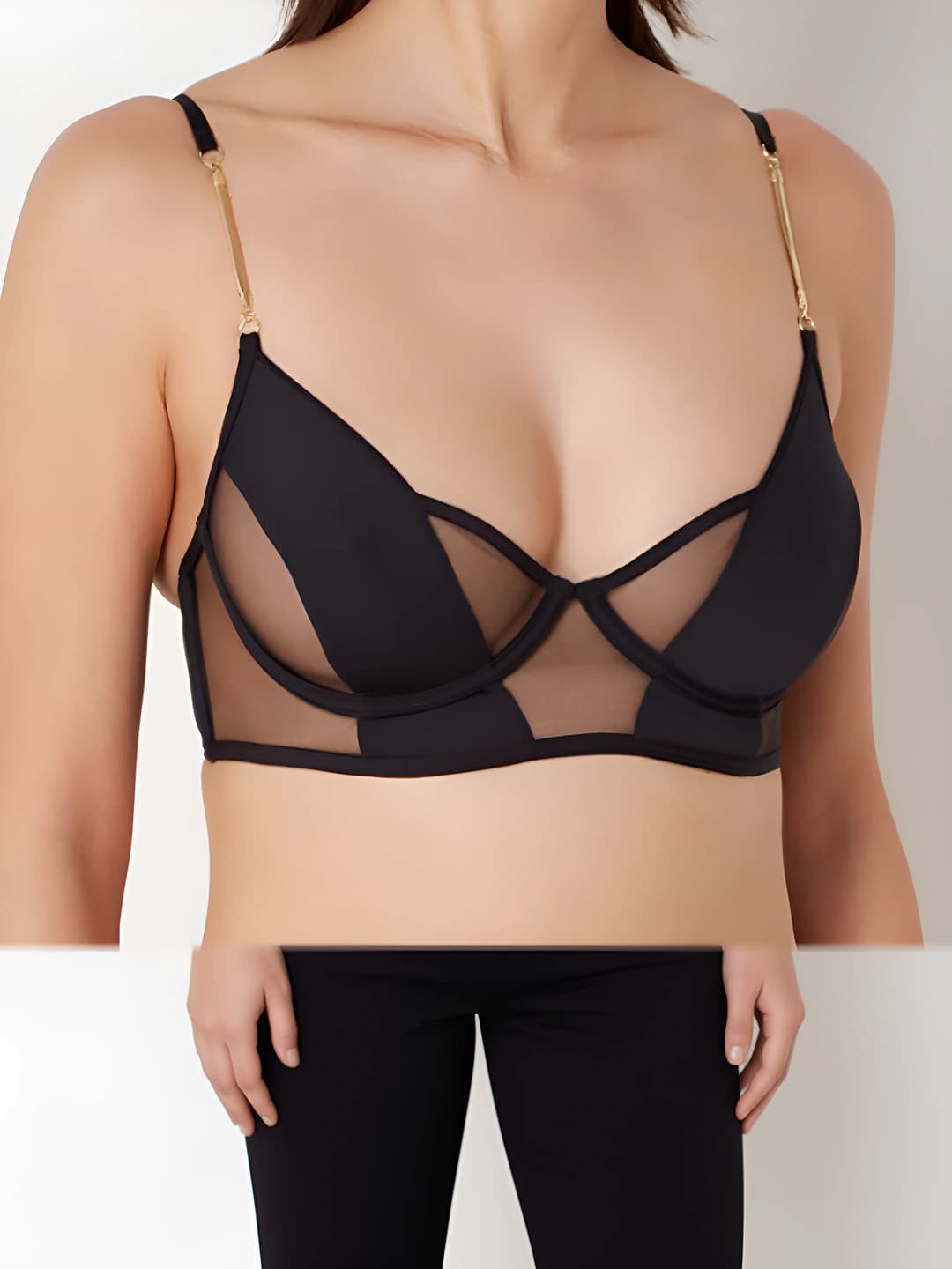 Women's French style thin, breathable, ultra-thin, plus size bra