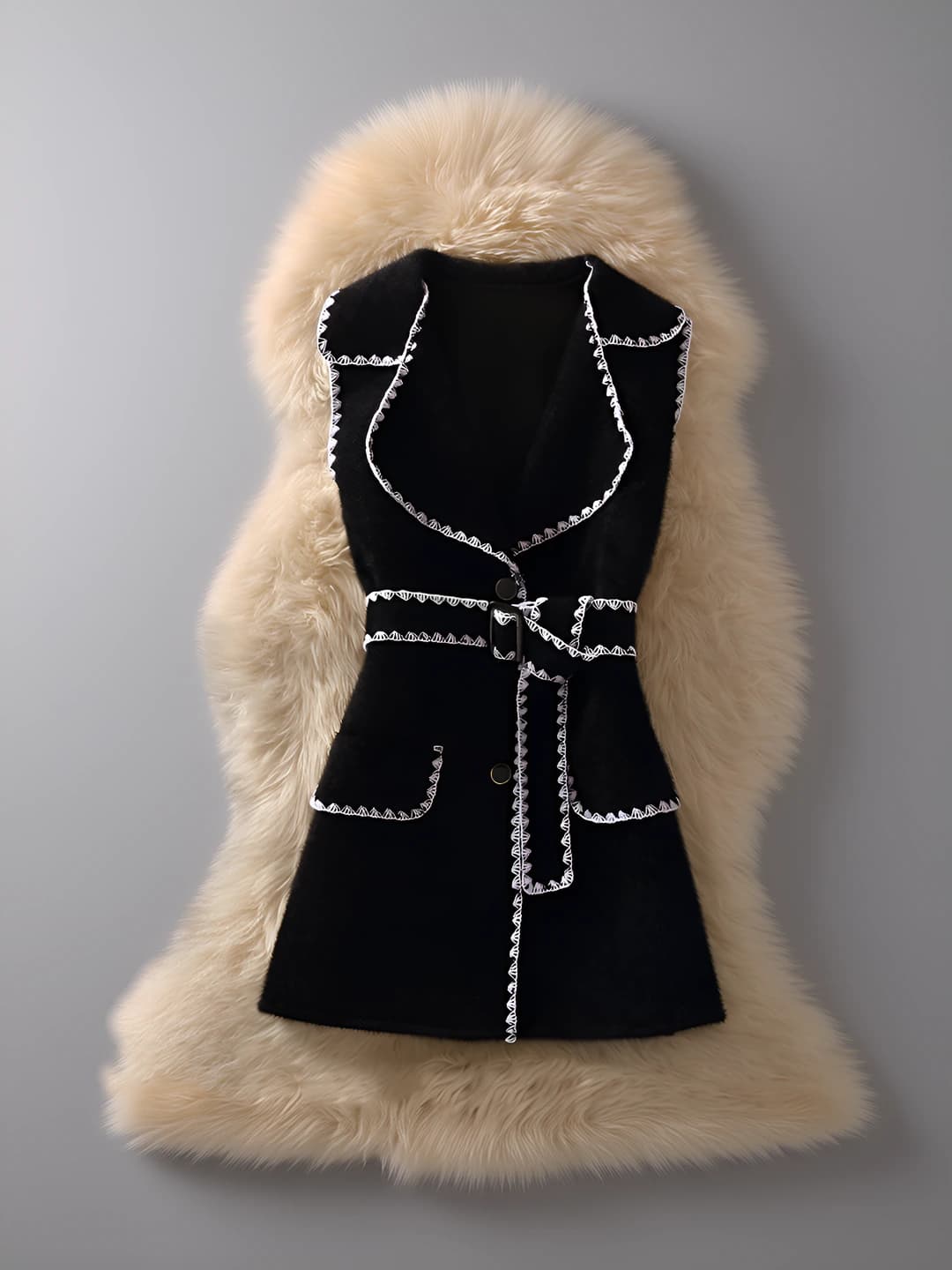 Black, single vest