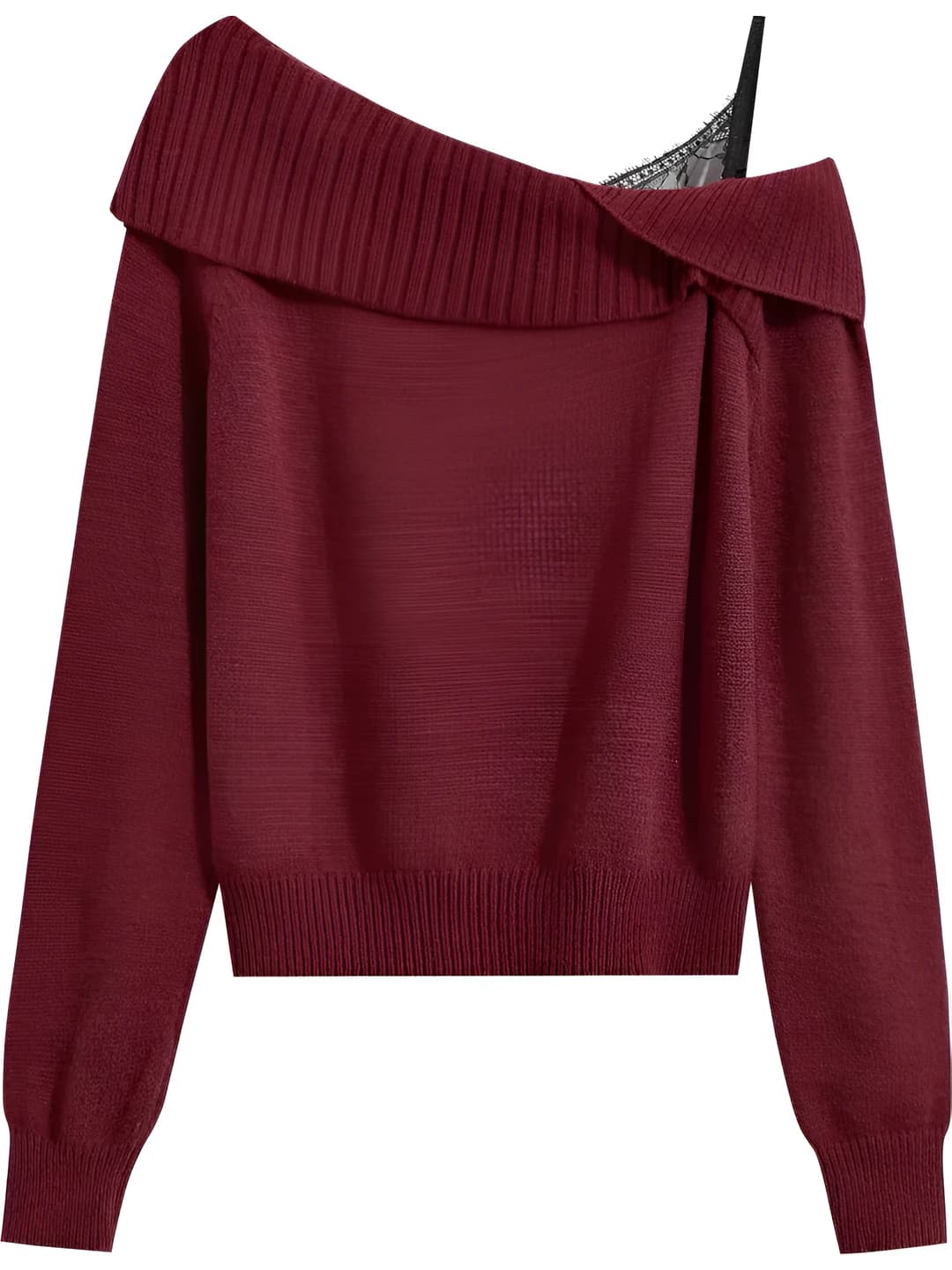 Ayollar uchun kuz-qish trikotaj sviter pullover, uzun yeng, kalta, nozik ko'rsatadigan, bir rangli, preppi uslub