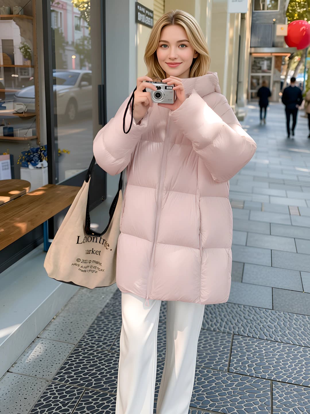 Women's 2026 winter padded coat, down-alternative fill, mid-length, loose fit, thickened, zip closure, solid colour, casual outerwear