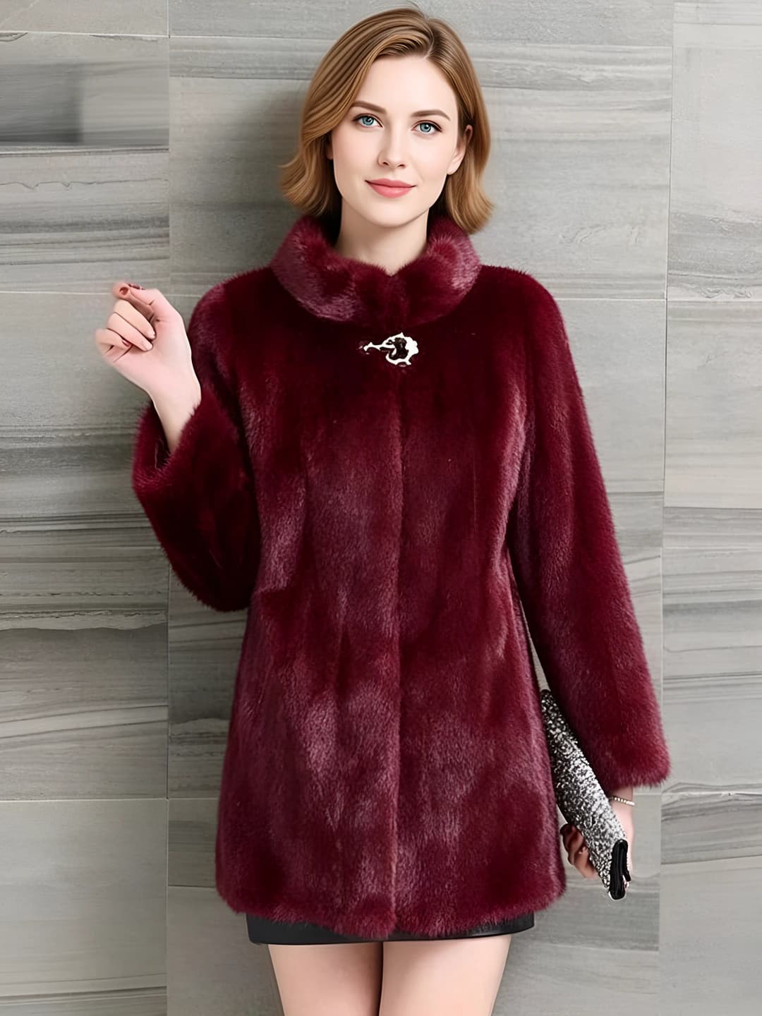 Wine red turtleneck