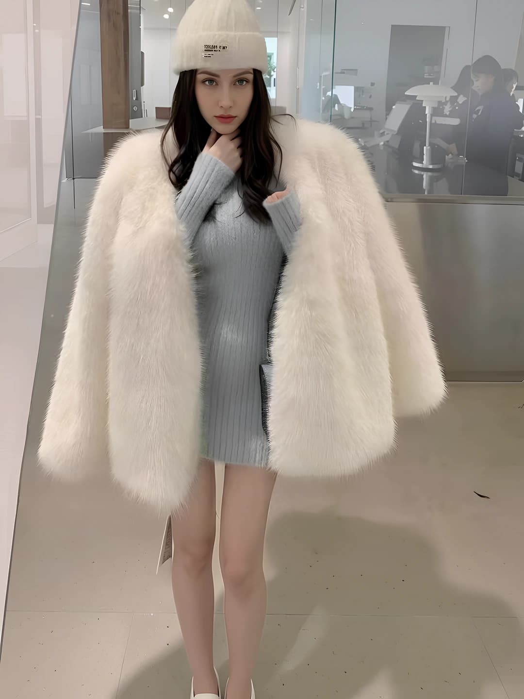 White [Cotton padded]