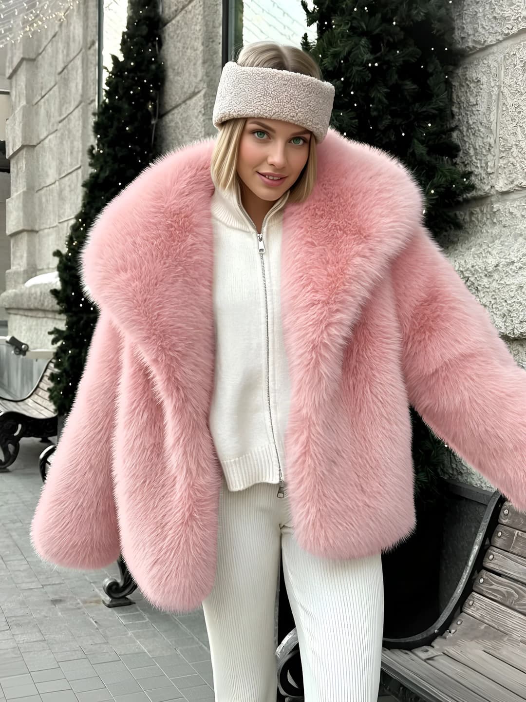 Pink, notch lapel