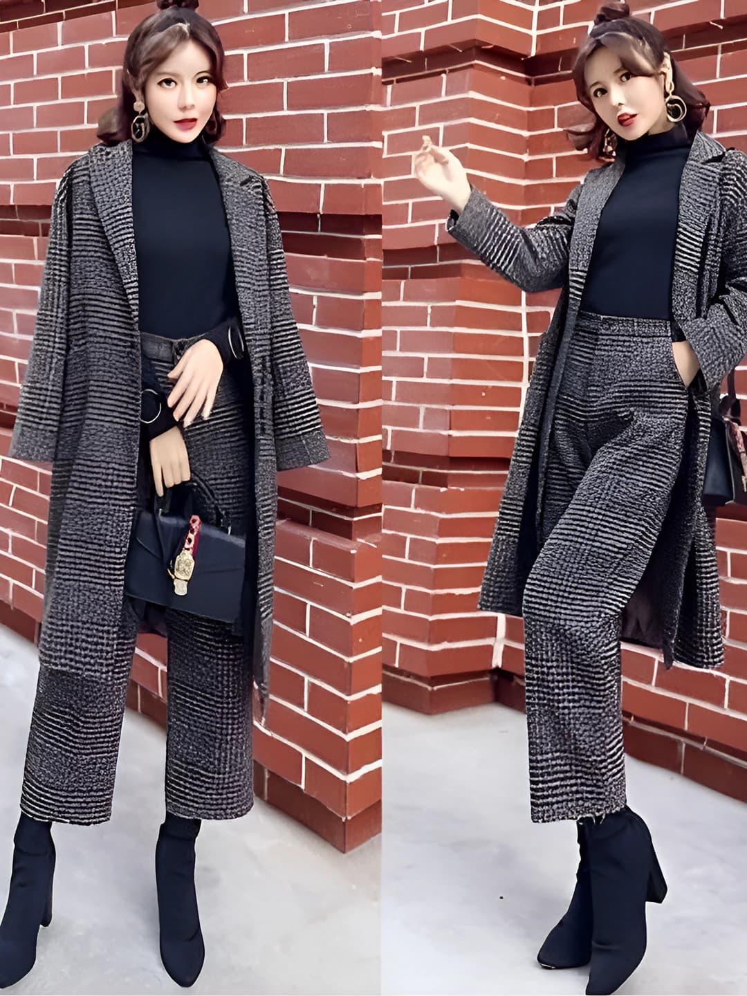 Black and white plaid