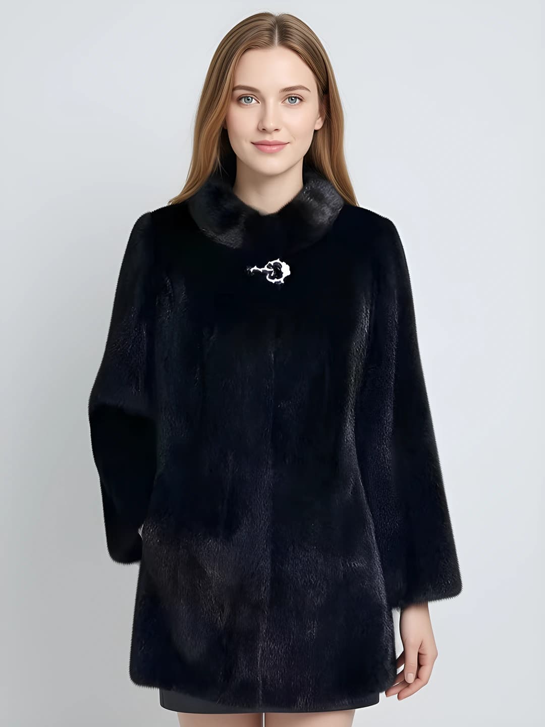 Black stand-up collar