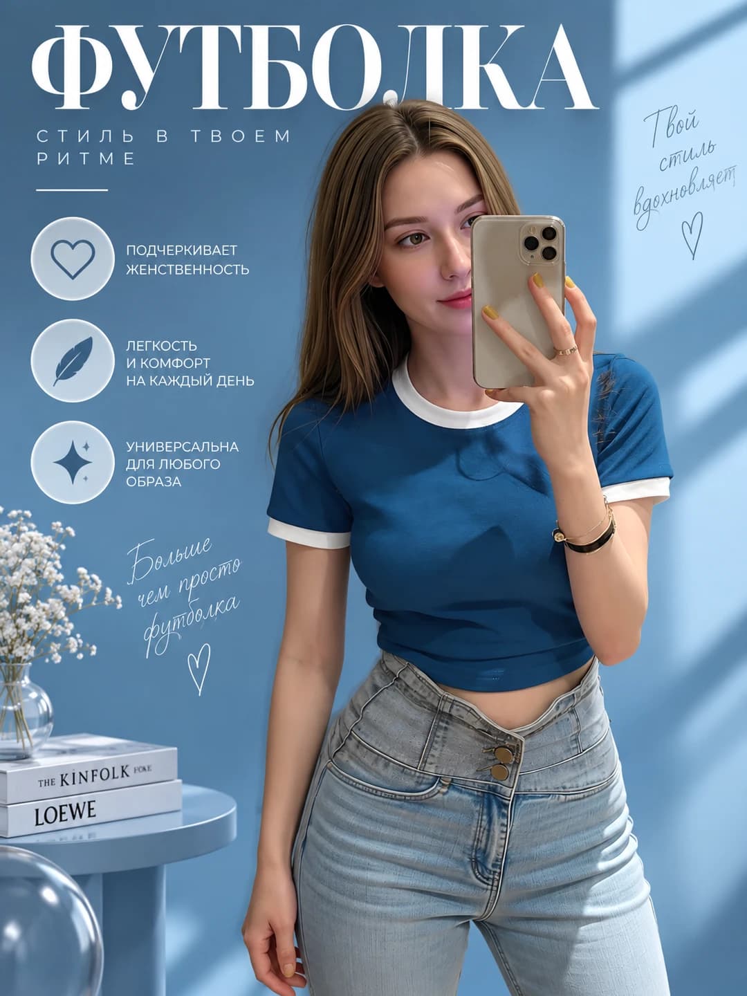 Women's short sleeve t-shirt, slim fit, crew neck, solid colour, summer 2026