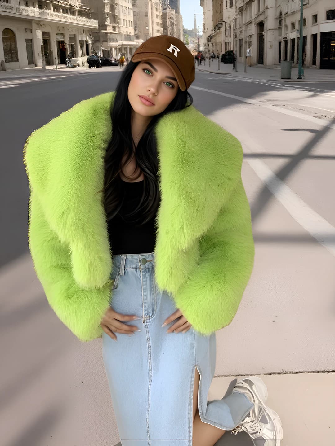 Neon yashil, shakof yoq