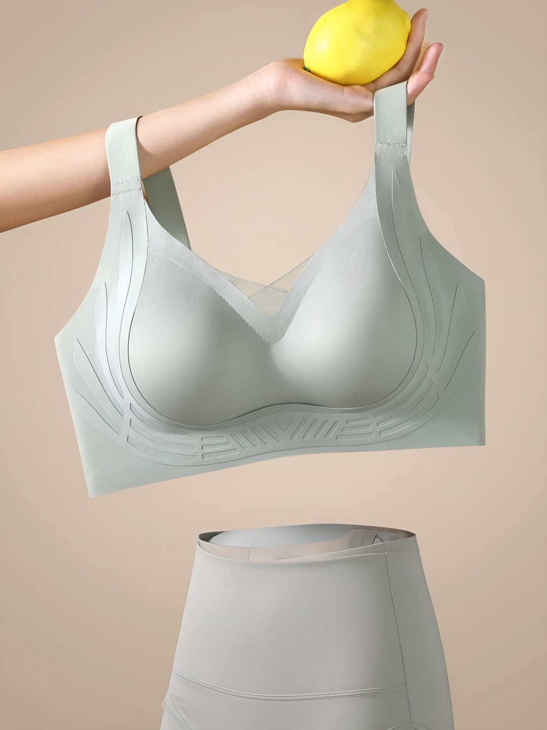 Women's seamless thin wireless bra, all-season, with lift and side support