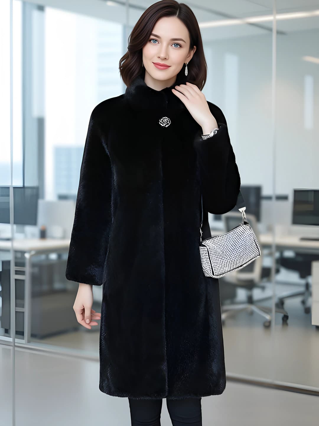 Stand collar, black