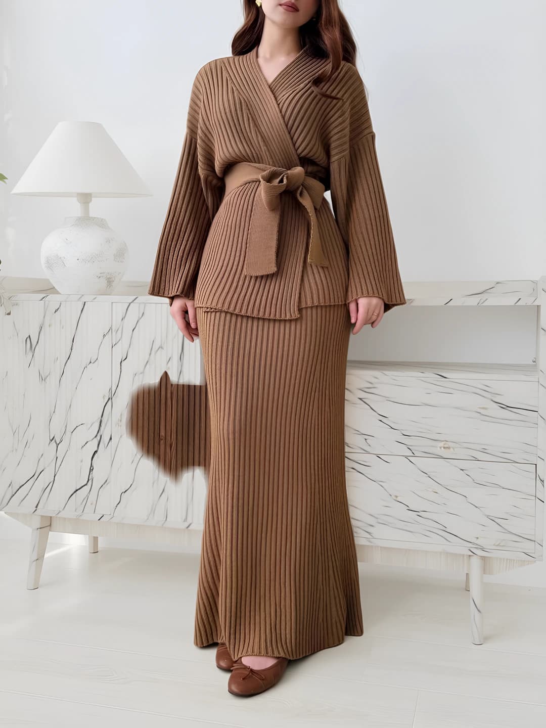 Tan, hooded