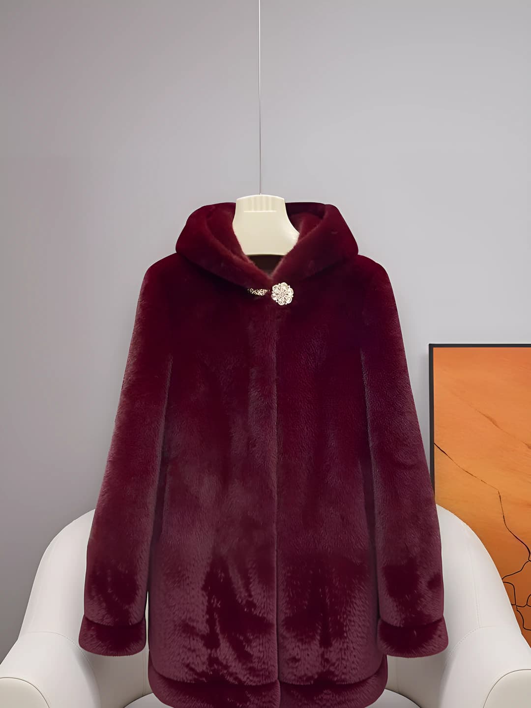 Wine red hoodie