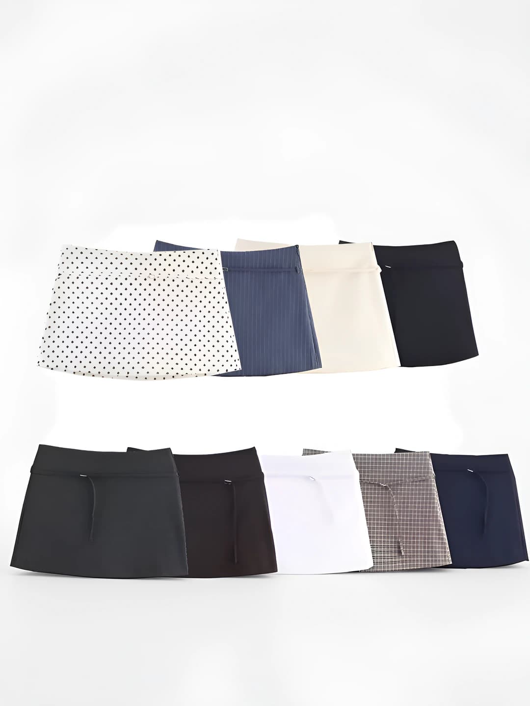 Ayollar uchun kundalik bo'sh (oversize) kalta shorti skort, 80%–90% poliester, 3D dizayn, elastik