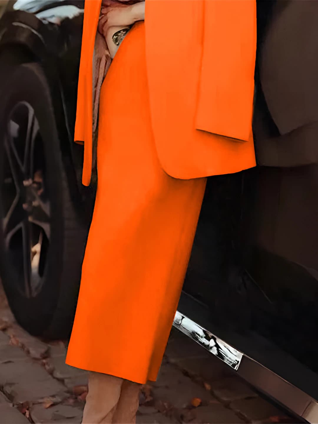 Orange-red skirt