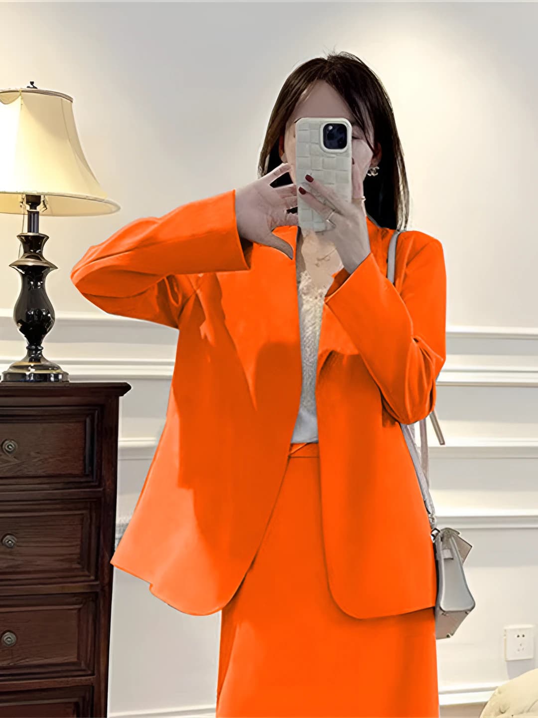 Orange [Dress + Blazer]