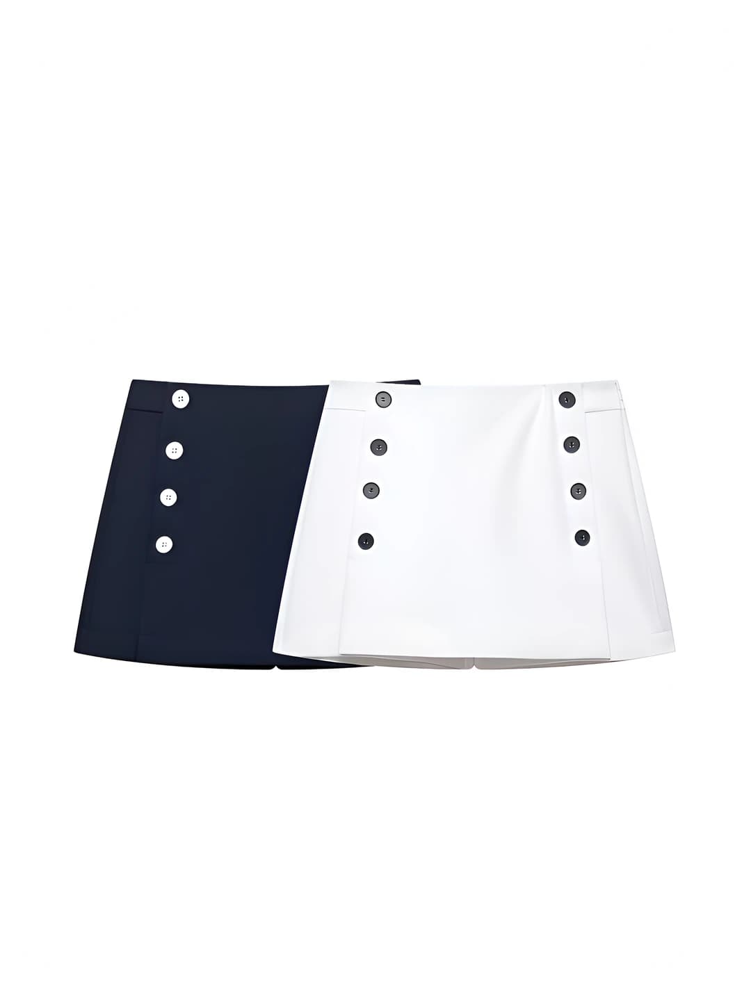 Women's A-line mini skirt, solid colour, polyester, casual