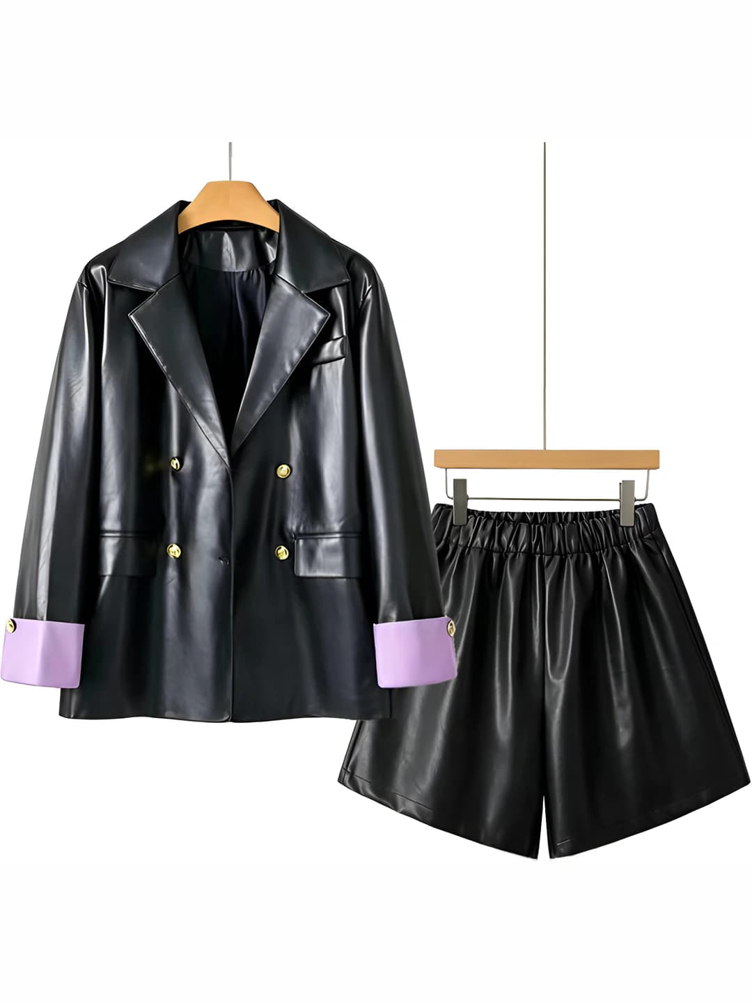 Lavender cuff + black pants