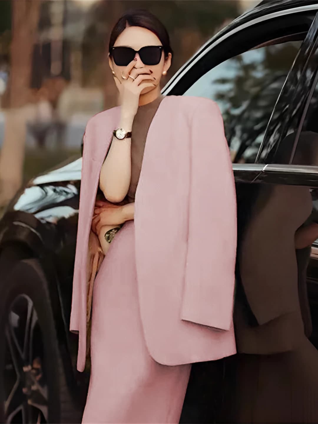 Pink suit