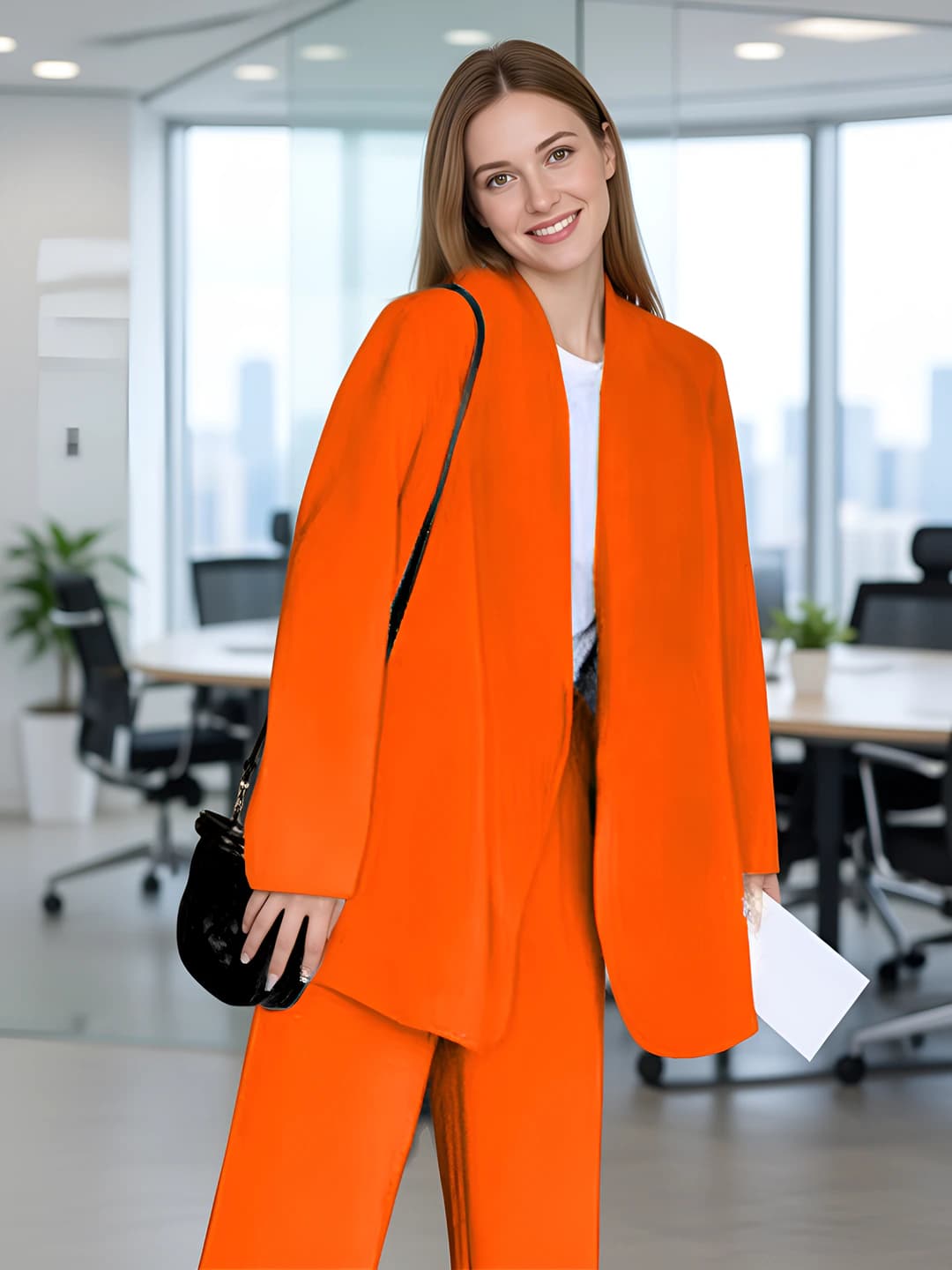 Orange-pink [pants+suit]