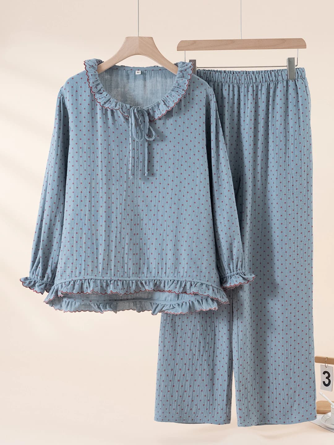 Misty blue polka dot