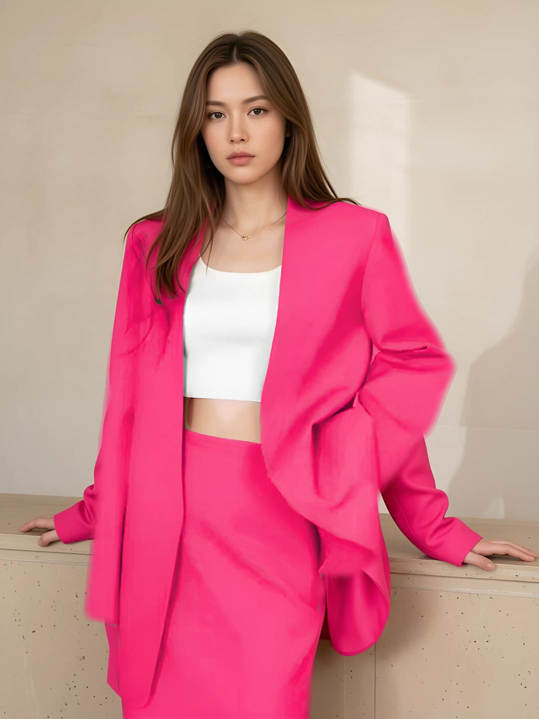 Rose red [dress + suit]