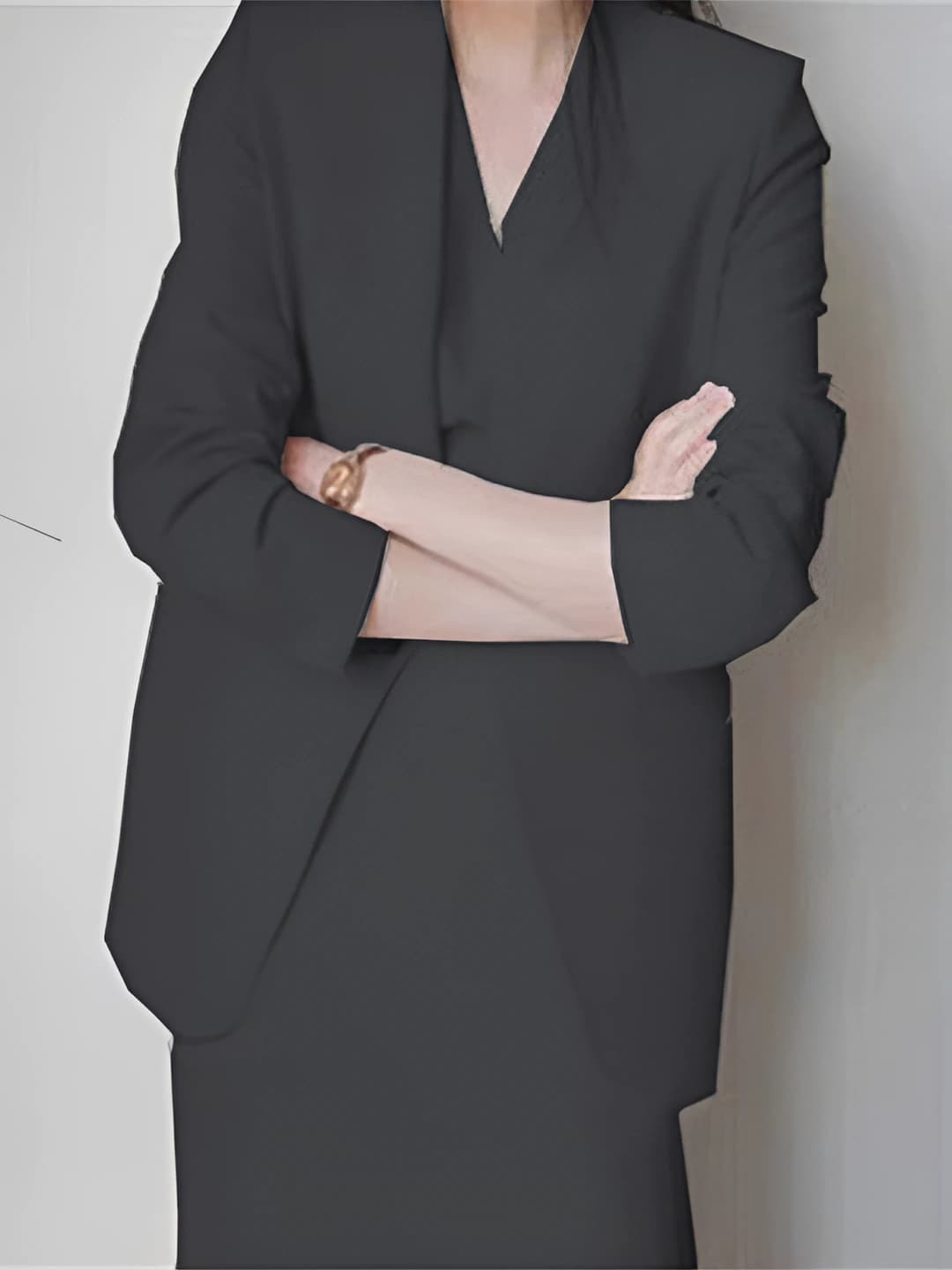 Dark gray skirt and suit