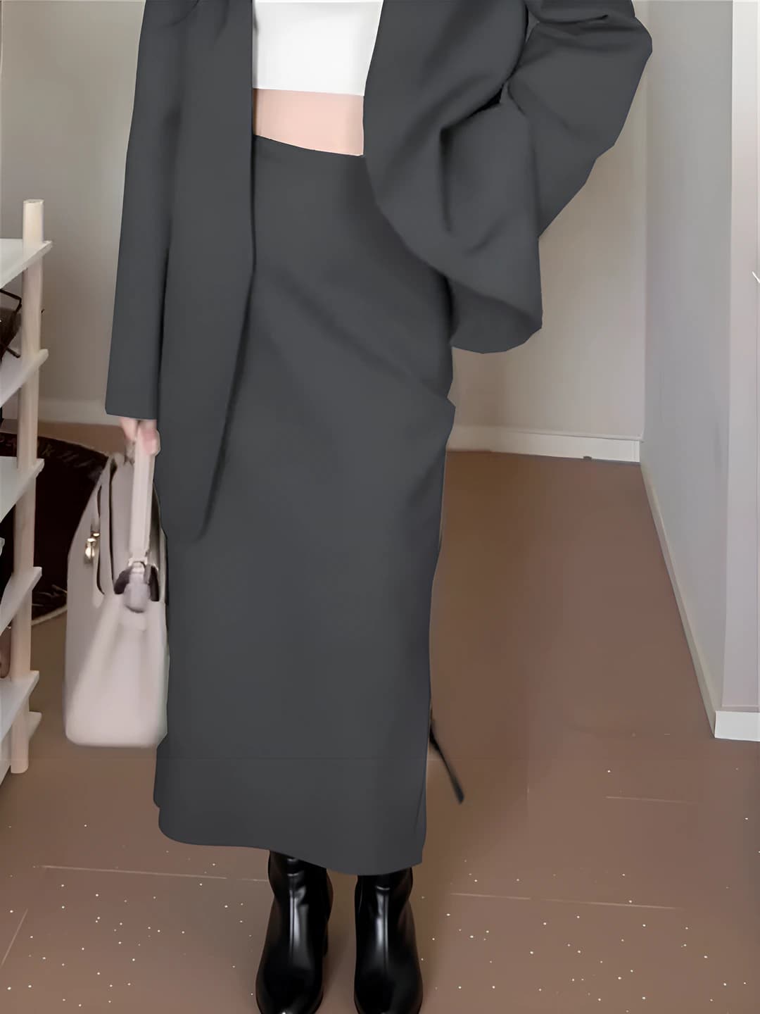 Dark grey skirt
