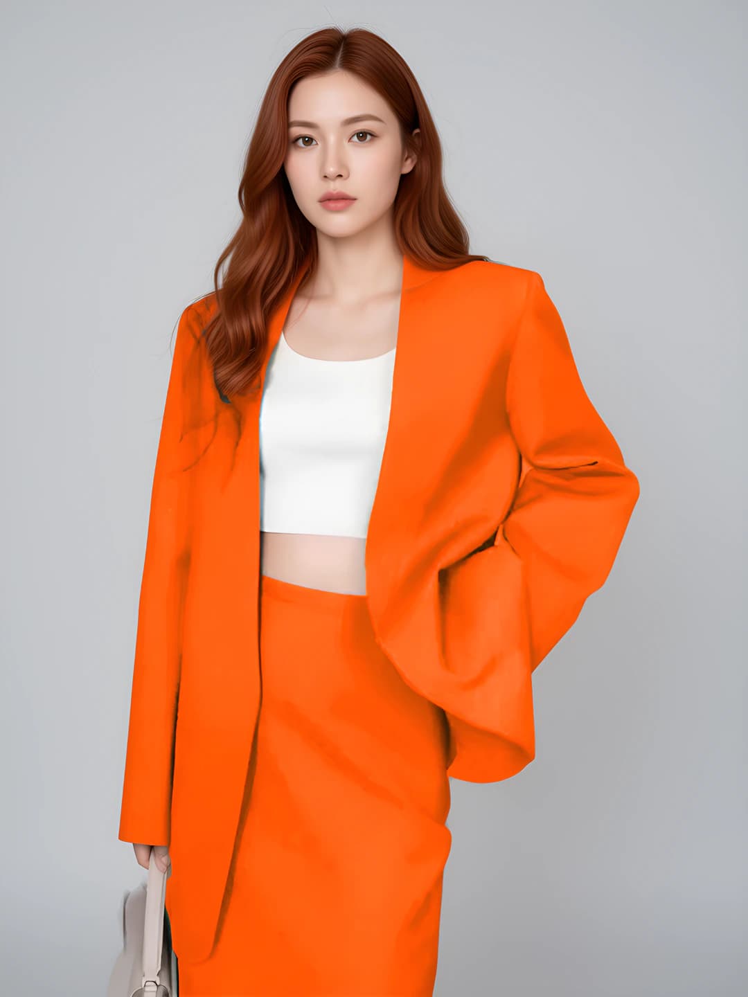 Orange [Dress + Blazer]