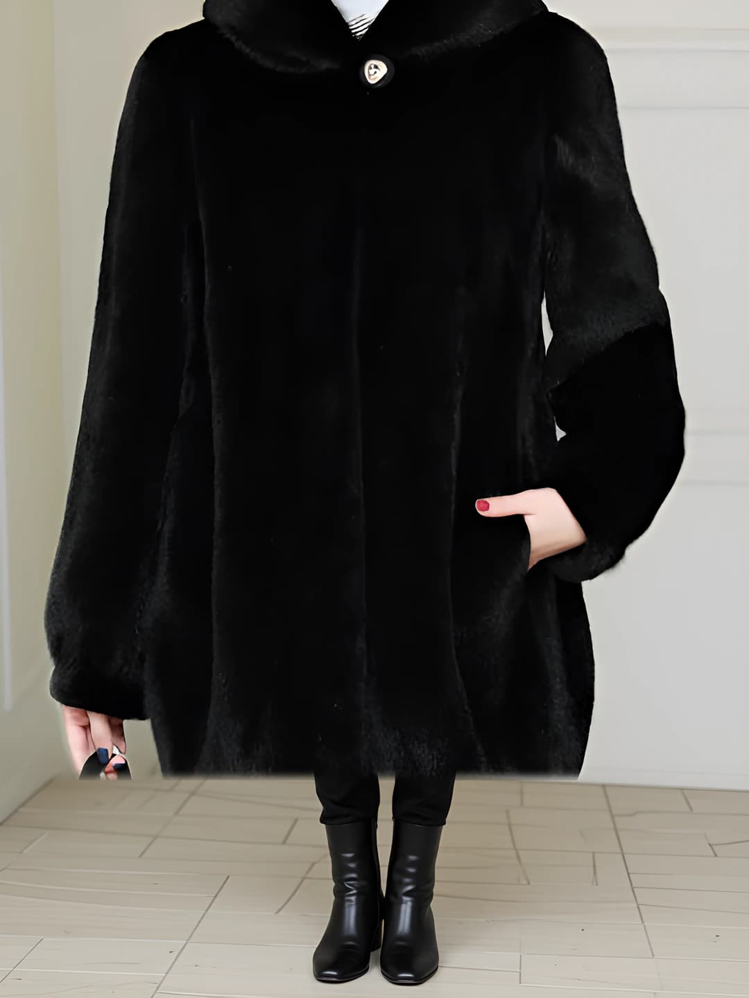 Black (with cotton, thickened, premium)