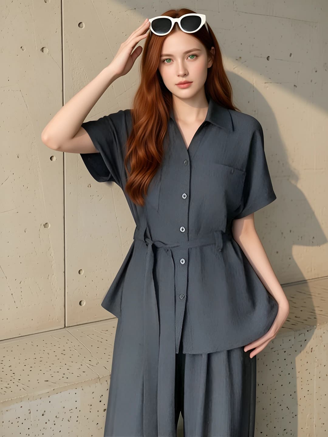 Elegant gray—short sleeves