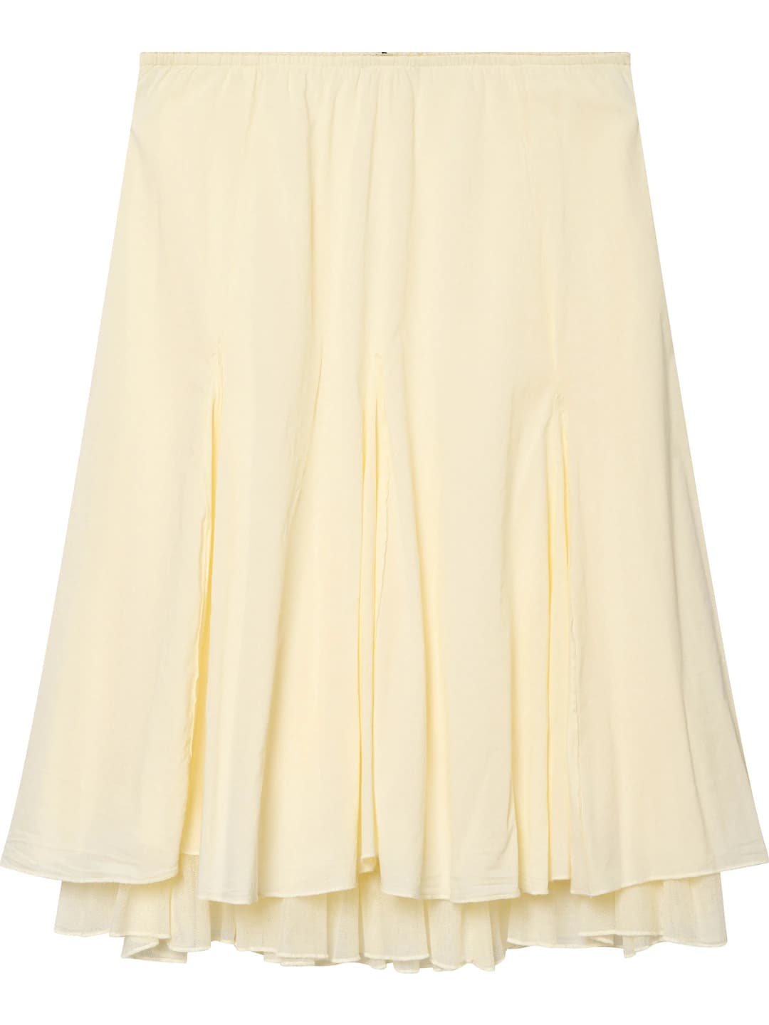 Women's A-line long skirt for summer 2026, with two-layer layered pattern, casual style