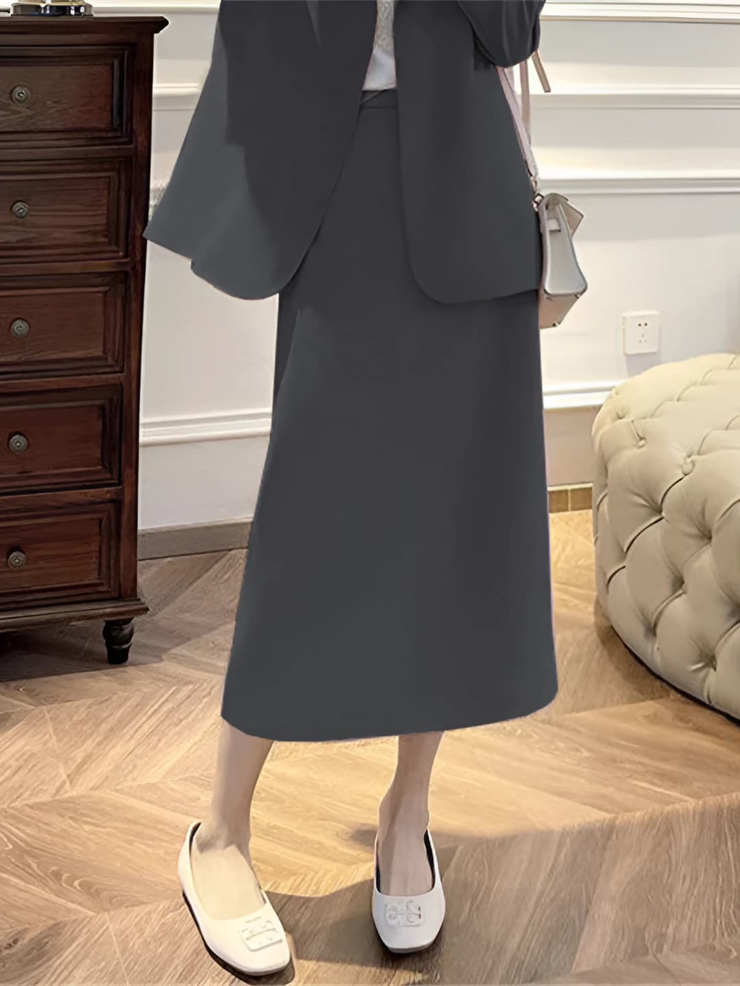 Dark grey skirt