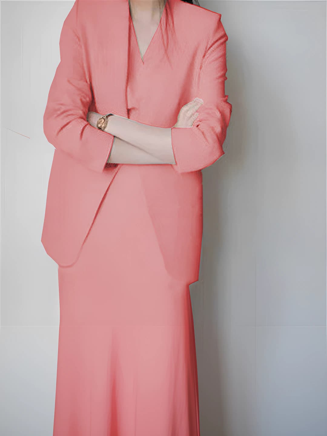 Raspberry color [skirt + suit]