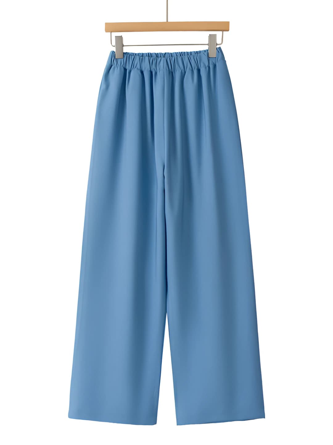 Women's retro washed wide-leg jeans with elastic waist, loose fit, A-line, high waist, long trousers