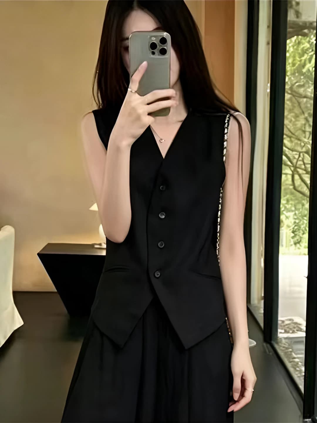 Black — vest