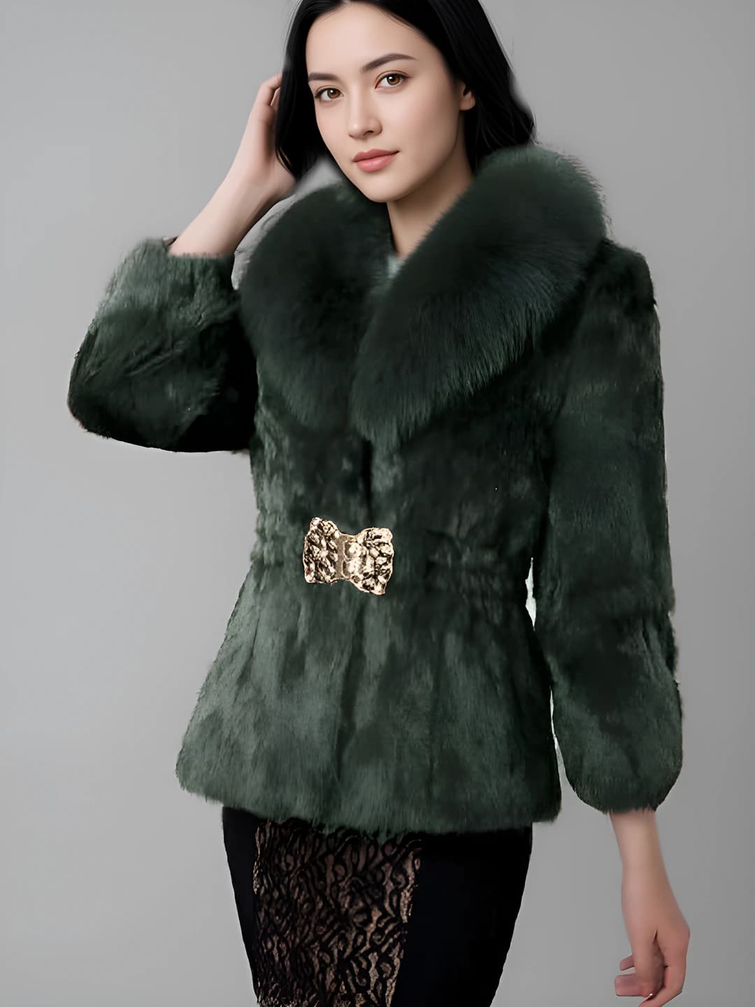 Short olive green