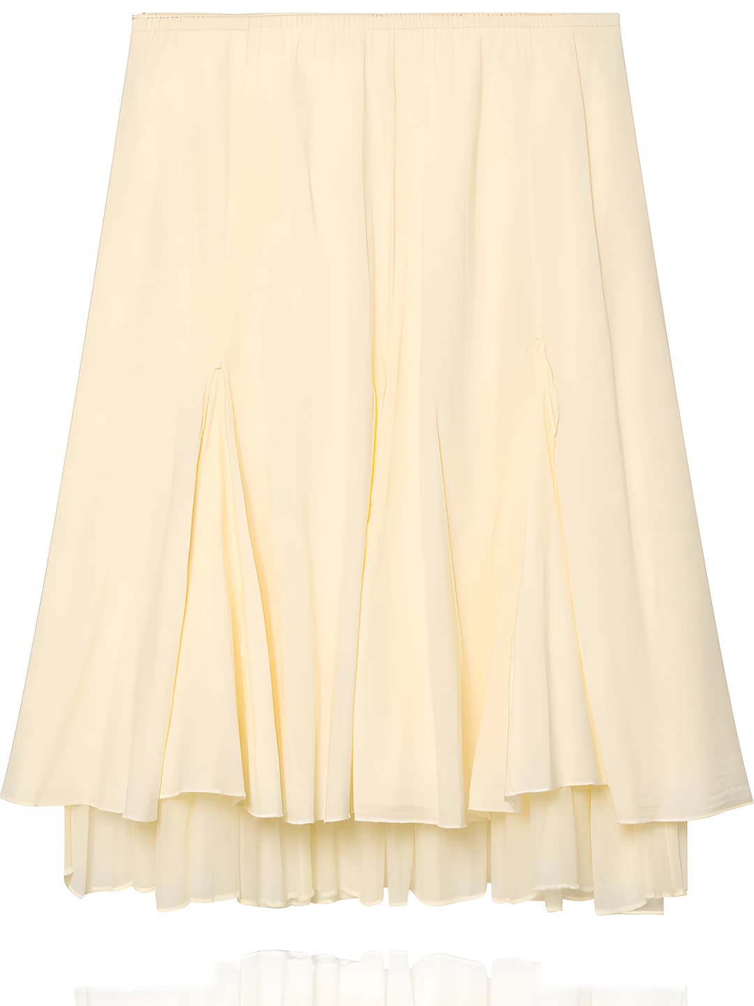 Women's pleated skirt with 3D pattern, long skirt, polyester, casual